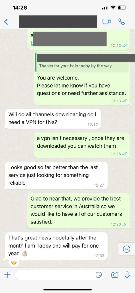 Customer review
