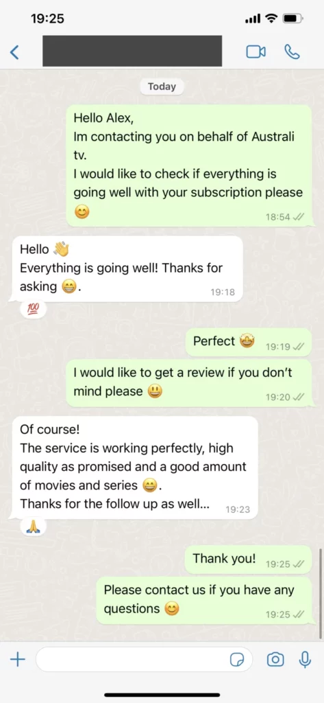 Customer review